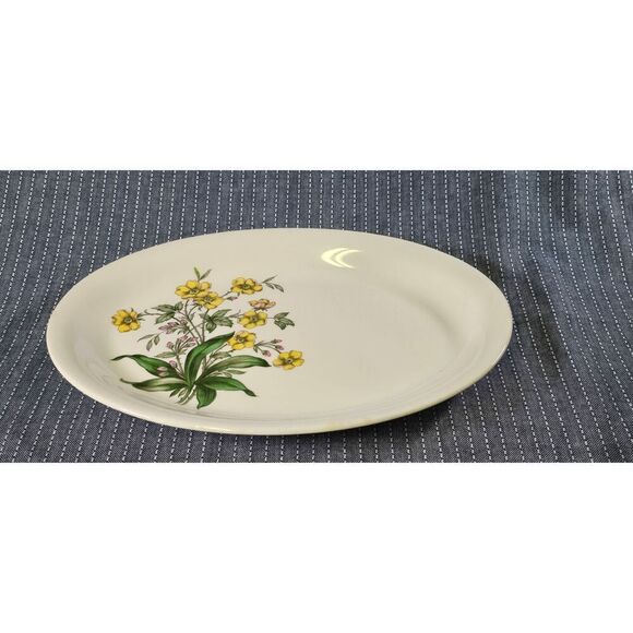 Crown Potteries Yellow Buttercup Oval Serving Platter - Picture 2 of 9